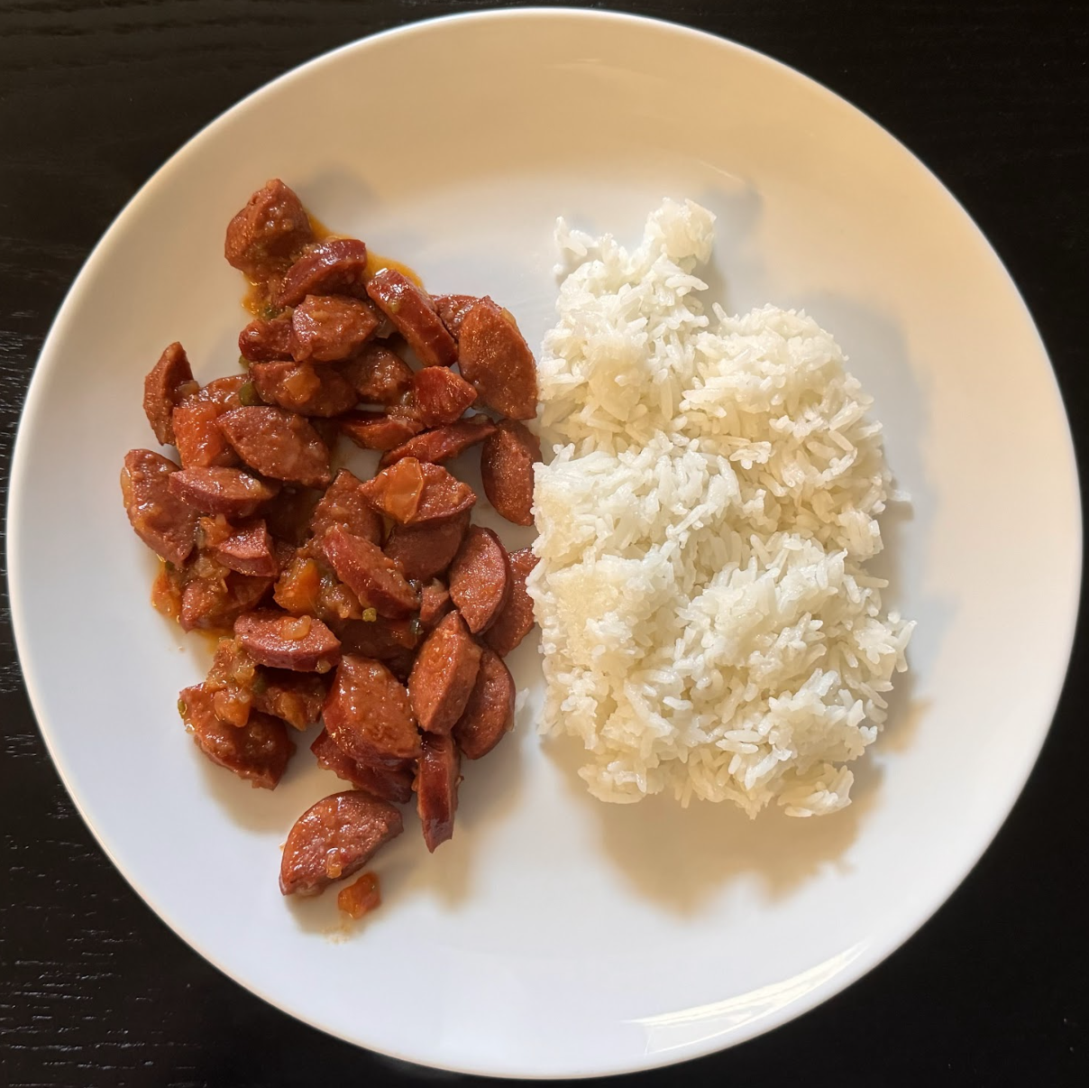 Spicy Sausages with Rice